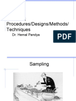 Sampling Procedures/Designs/Methods/ Techniques: Dr. Hemal Pandya