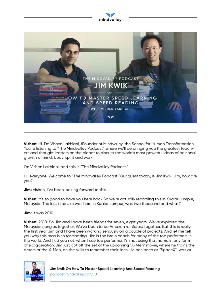 10 the mindvalley podcast with vishen lakhiani transcript jim kwik on