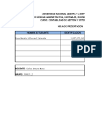 Tarea 3 - Formato de Costos Por Proceso - Rosa Natalia Villarreal Velandia