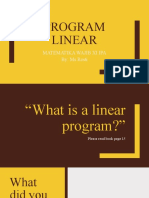 Program linear XI IPA