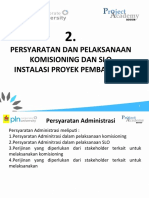 Persyaratan Dan Pelaksanaan Komisioning Dan SLO Proyek Kit