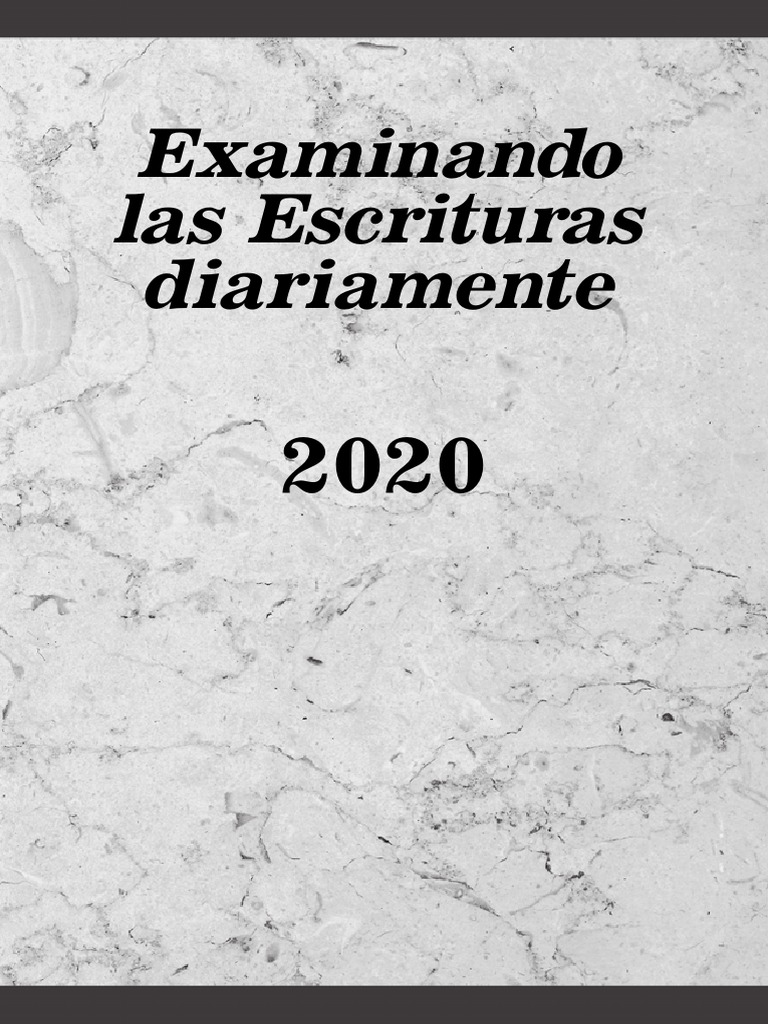 Examinando Las Escrituras Diariamente PDF David Jesús