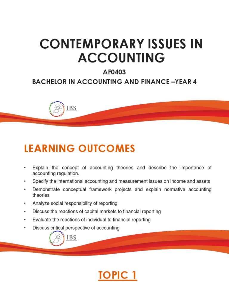 Contemporary Issues in Accounting PDF Argument Theory