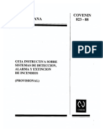 COVENIN 823-88 - Guia Instructiva Sobre Sistemas de Detección, Alarma y Extinción de Incendios