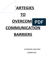 RAMANA ARAVIND (20BBA536) (Strategies To Overcome Communication Barriers)