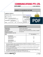 Material Safety Data Sheet: Company Details