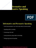 Lecture 5-Informative - Persuasive Speaking