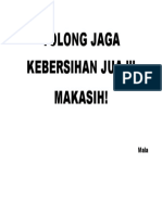 Tolong Jaga Kebersihan Jua