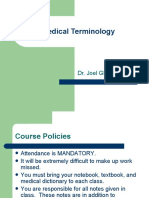 Medical Terminology: Dr. Joel Gluck