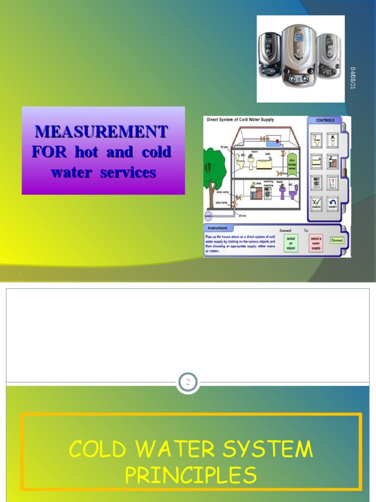 Cold Water Supply System Overview | PDF | Water Heating | Pipe (Fluid ...