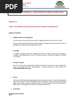 FORENSIC 4 MODULE 2