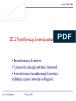 Iii2 Transformacja Lorentza Polozenia I Czasu
