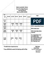 Weekly Class Schedule MPSM Week 1