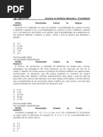 Questões de Vestibular - Probabilidade - Bloco 1
