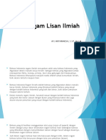 PERTEMUAN 14 (Ragam Lisan Ilmiah)