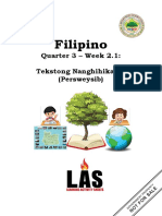 FILIPINO 11 Q3 WK2.1 Tekstong Nanghihikayat (Persweysib