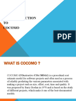 An Introduction TO Cocomo