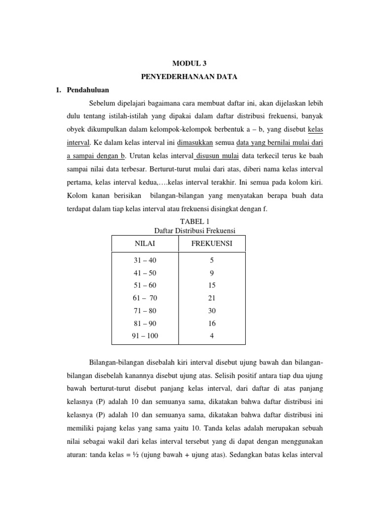 Modul 3 Penyederhanaan Data | PDF