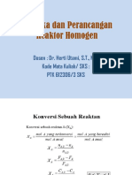 Materi Kuliah Kinetika Dan Reaktor Homogen Pertemuan 2 Kinetika 20202021