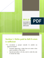 Rule 88: Payment of The Debts of The Estate