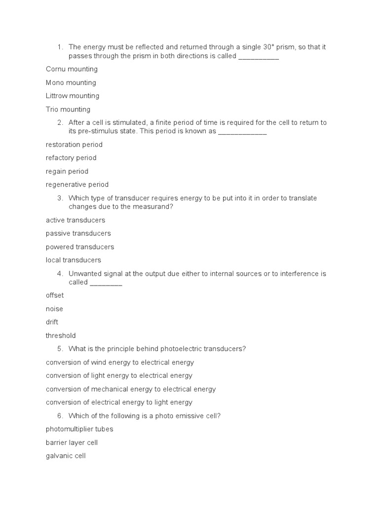 Ei8073 Bmi (MCQ Model) PDF Spectrophotometry Chemistry
