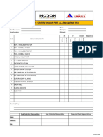 Check List For Testing of Fire Alarm C&E Matrix: IR Ref. No.: Date: Ref. Documents: Discipline: Area/Location: Element
