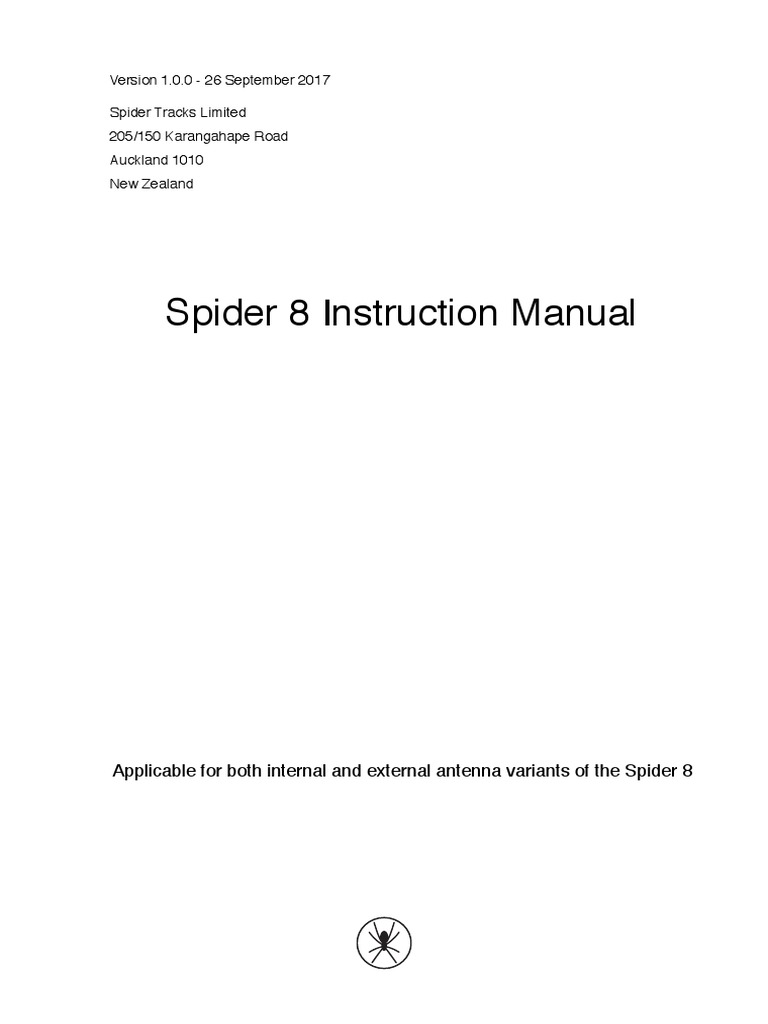 Spider 8 Instruction Manual Guide | PDF | Antenna (Radio) | Global ...