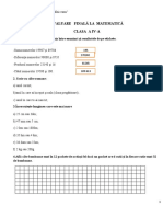 Evaluare Finala Matematica Cls IV