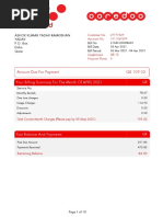 Amount Due For Payment: Your Billing Summary For The Month of April 2021