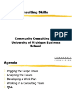 Basic Consulting Skills: Community Consulting Club University of Michigan Business School