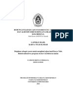 Hubungan Kadar Carcinoembryonic Antigen (Cea) Dan Albumin Serum Dengan Lokasi Kanker Kolorektal Laporan Hasil Karya Tulis Ilmiah