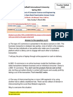 Department of Computer Science and Engineering Midterm Open Book Examination Answer Script