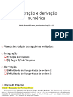 Semana 8 - Integração e Derivação Numérica