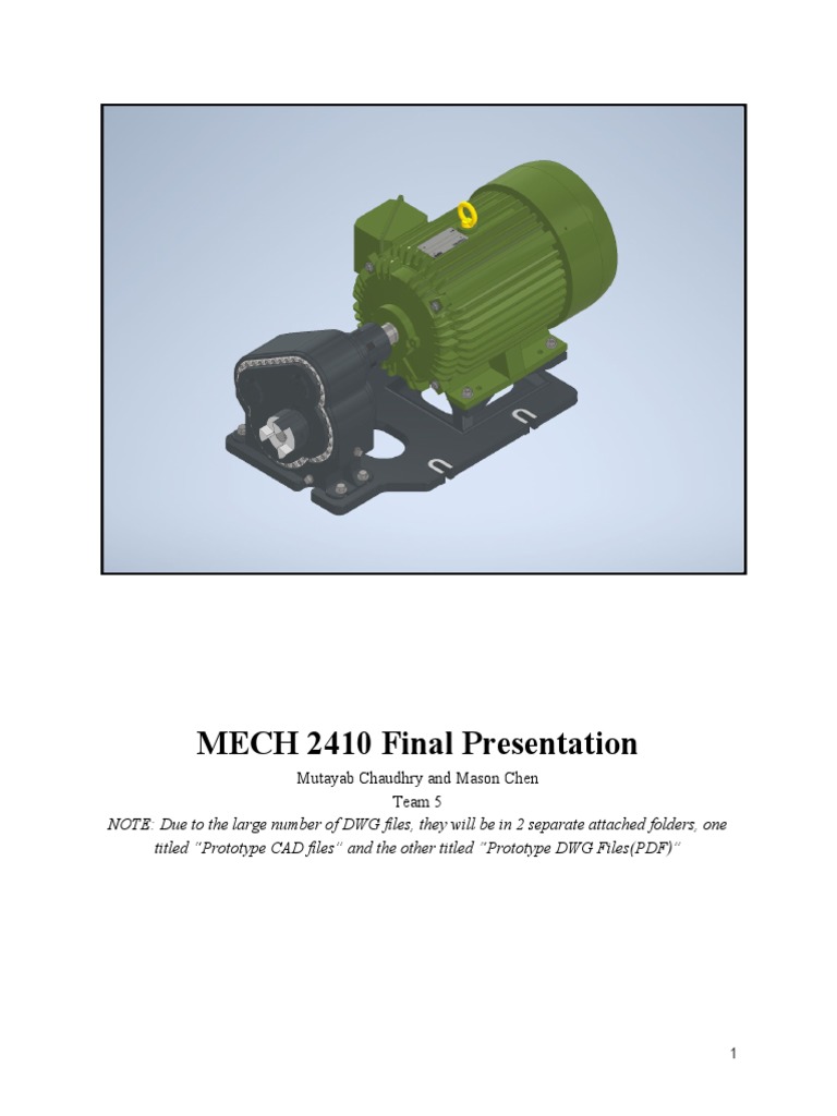 MECH 2410 Gearbox Design Project | PDF | Gear | Belt (Mechanical)