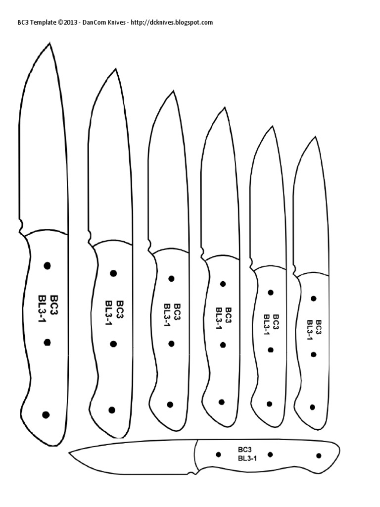 BC3 Bushcraft Knife Template DanCom 2013 PDF