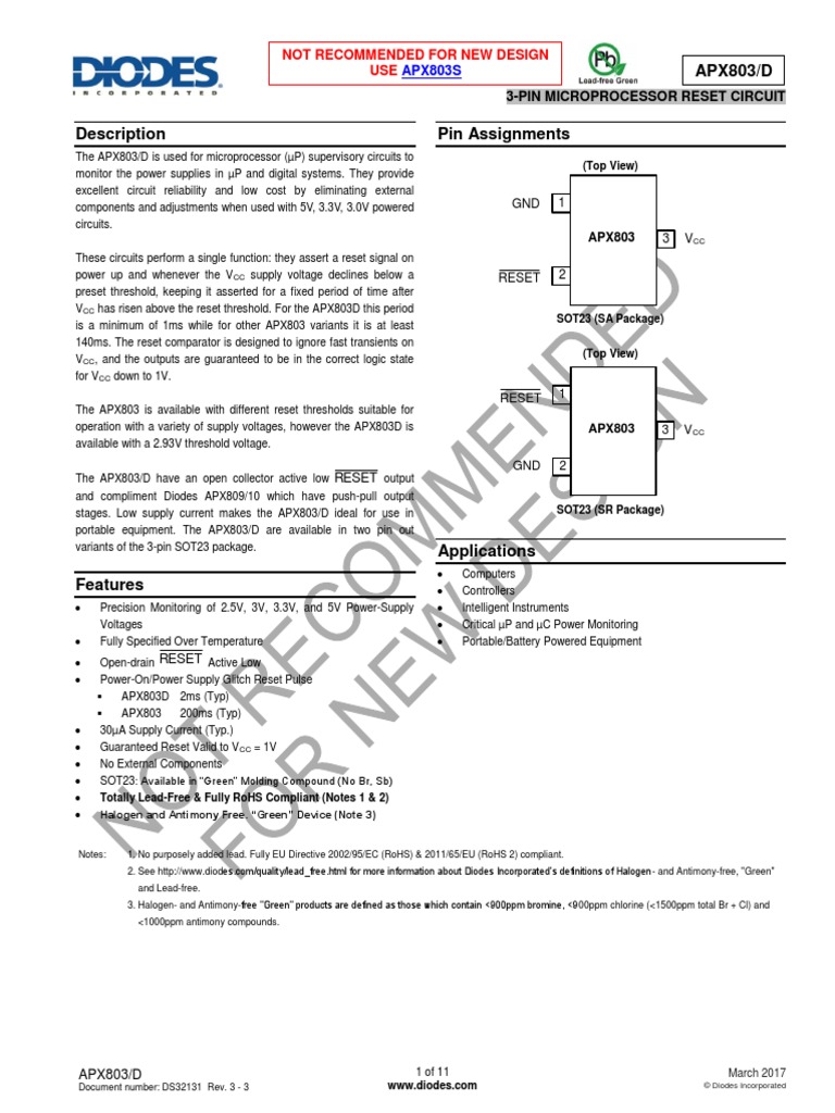Apx803 D Driver Reset | PDF | Electricity | Electronic Engineering
