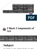 3 Components Art- Subject, Form, Content