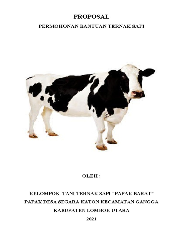 Proposal Bantuan Ternak Sapi 2021 | PDF