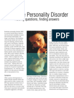 Borderline Personality Disorder: Raising Questions, Finding Answers