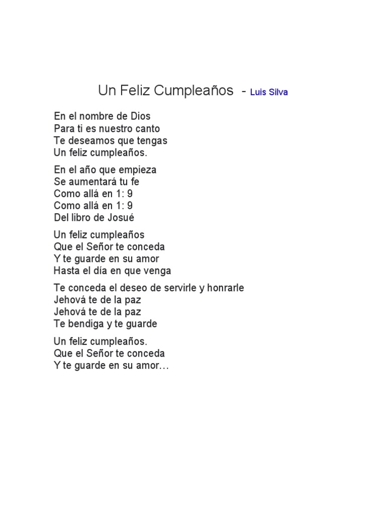 Un Feliz Cumpleaños | PDF, image size:768x1024
