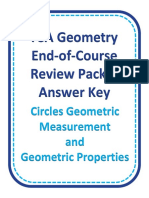 Answer Key For Circles - MAFSGeoEOCReviewCirclesGeometricMeasurenmentandGeometricProperties-AnswerKey