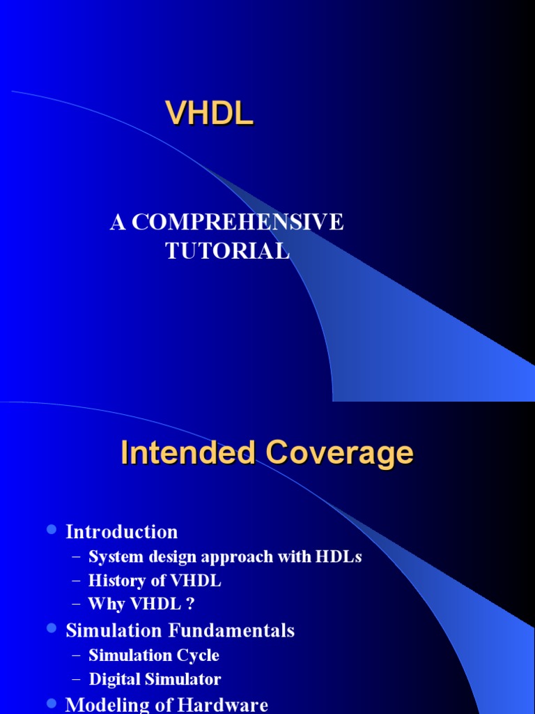 VHDL Comprehensive Tutorial Guide | PDF | Hardware Description Language ...