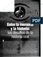 Daniel James. Entre la memoria y la historia los desafíos de la historia oarl. Voces Recobradas Año 6 N 16