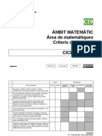 CI9 - Àmbit Matemàtic - Àrea de Matemàtiques - Criteris D'avaluació Del Cicle Inicial