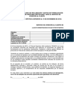 Modelo de Formulario de Reclamacion Gastos de Formalizacion Do Contrato de Prestamo Hipotecario Castelan-20-7-20 2