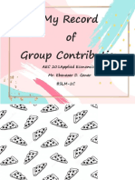 My Record of Group Contribution