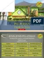 Program Instalasi Pelatihan 2016