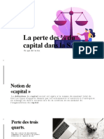 La Perte Des Du Capital Dans La SA.