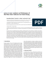 Research Article: Effect of Glass Thickness On Performance of Flat Plate Solar Collectors For Fruits Drying