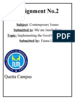 Assignment No.2: Quetta Campus